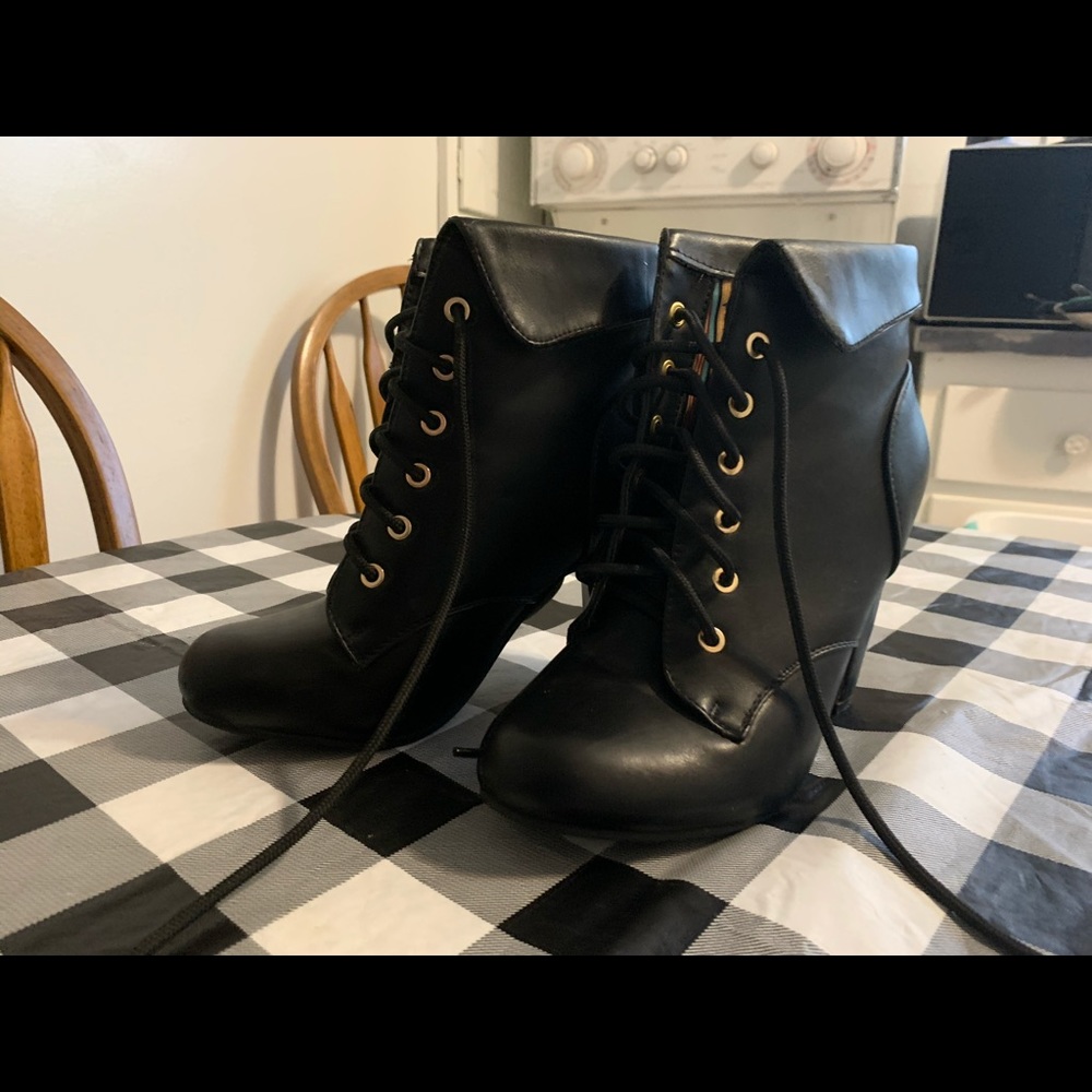 Black ankle boots